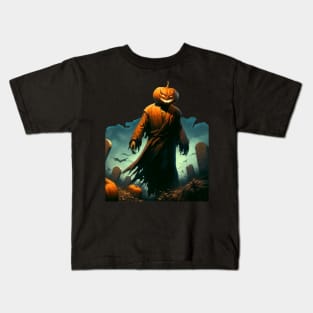 Halloween Pumpkin Monster Kids T-Shirt